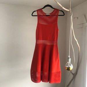 Ronny Kobo fitted slight A Line orange knit